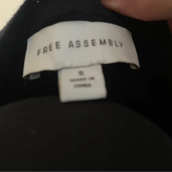 First Assembly Striped Navy and White Long Sleeve Sweater Dress - Picture 5 of 5